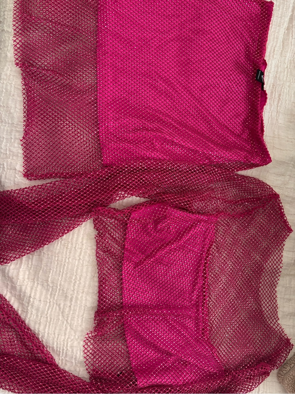 WINDSOR Fuchsia Mesh Two-Piece Set - Bold Pink